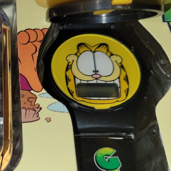 Rare Vintage Garfield Metal Lunch Box With Watch and Clock - Picture 5 of 9